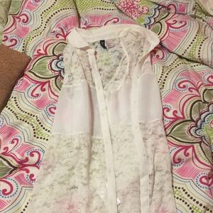 H&M lace see through top